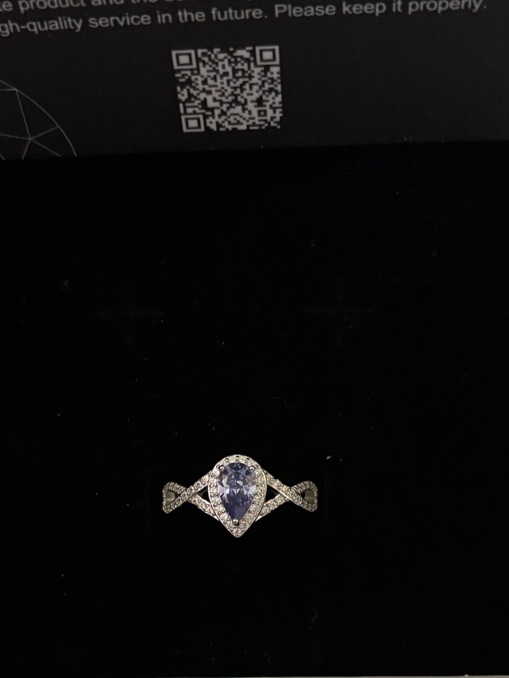 Tanzanite Blue Gemstone solid sterling Silver Pear-shaped Size